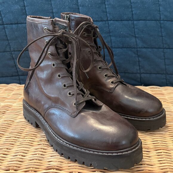 WORN ONCE - Thursday Boot Company Combat Boots in Java Size 8.5 - Picture 1 of 3